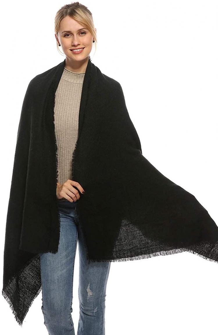 all in one place אביזרי נשים Oversized Long Blanket Scarf, Wrap and Shawl, Cashmere FeeL Pashmina, Cozy Warm for Winter Fall
