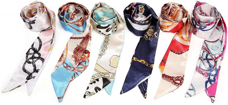 all in one place אביזרי נשים Obosoyo 6pcs Fashion Bag Handbag Handle Ribbon Scarf Neckerchief Scarf Package Band Hair Head Decoration