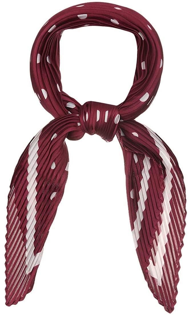 all in one place אביזרי נשים Allegra K 50s Pleated Neck Scarf for Women Rhombus Handkerchief Polka Dots Bandana Hair Wraps Headbands