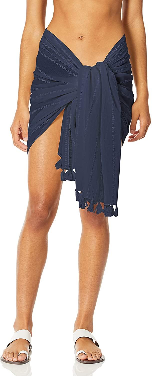 all in one place אביזרי נשים Michael Stars womens Marlow Laurel Eyelet Tasseled Wrap
