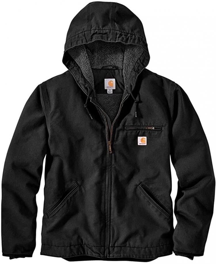 all in one place בגדי גברים Carhartt Men's Relaxed Fit Washed Duck Sherpa-Lined Jacket