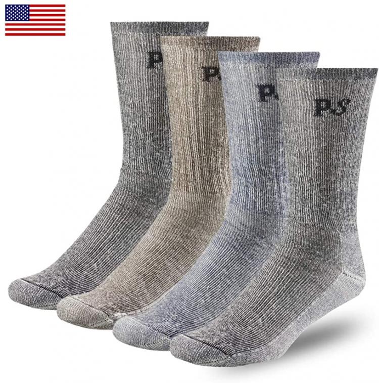 all in one place בגדי גברים PEOPLE SOCKS Men's Women's Merino wool crew socks 4 pairs 71% premium with Arch support Made in USA