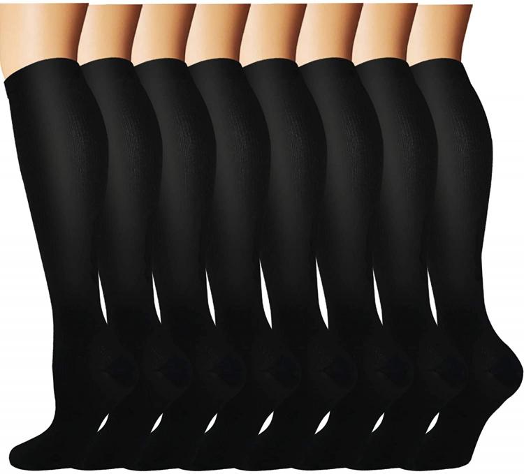 all in one place בגדי גברים Knee High Compression Socks For Men & Women(8 Pairs)-Best For Running,Athletic and Travel -15-20mmHg (Large/X-Large)