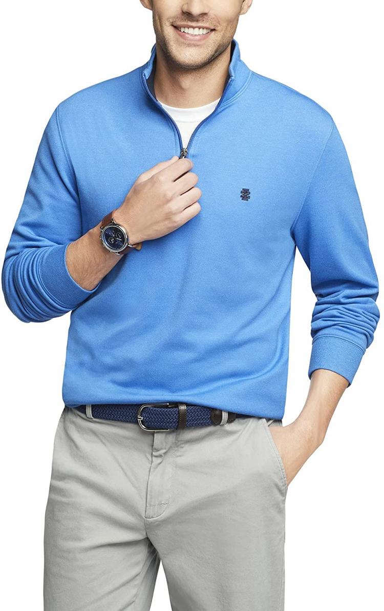 all in one place בגדי גברים IZOD Men's Big and Tall Advantage Performance Quarter Zip Fleece Pullover Sweatshirt