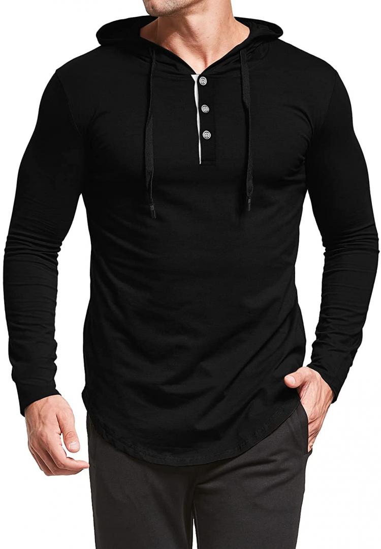 all in one place בגדי גברים KUYIGO Men's S-5X Long Sleeve Fashion Athletic Pullover Hoodies Lightweight Sweatshirt Causal Sport Hooded