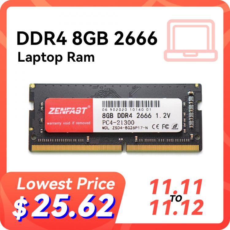 all in one place חומרה ZENFAST DDR3 DDR4 8GB 4GB 16GB Laptop Ram 1333 1600 2133 2400 2666MHz 204pin Sodimm Notebook Memory