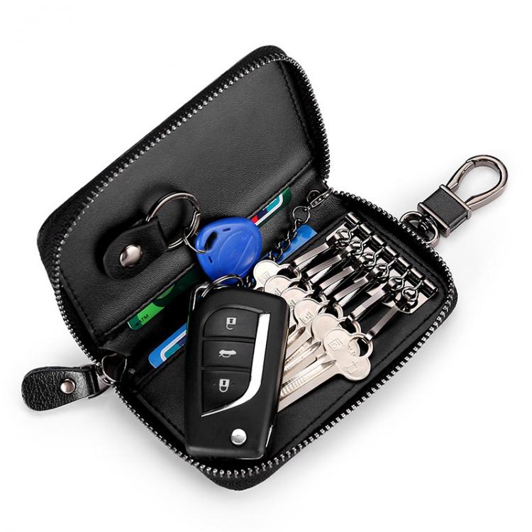 all in one place אביזרי גברים Mini Card Bag Keychain Men Women Key Holder Organizer Pouch Cow Split Car Key Bag Wallet Housekeeper Key Case