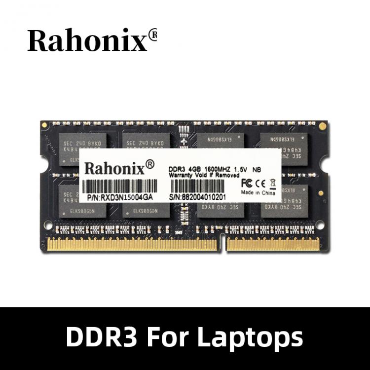 all in one place חומרה Rahonix DDR3 2GB 4GB 8GB 1333MHz 1600MHz memoria 1.5V Notebook RAM 204Pin Laptop Memory SO-DIMM for Intel&AMD