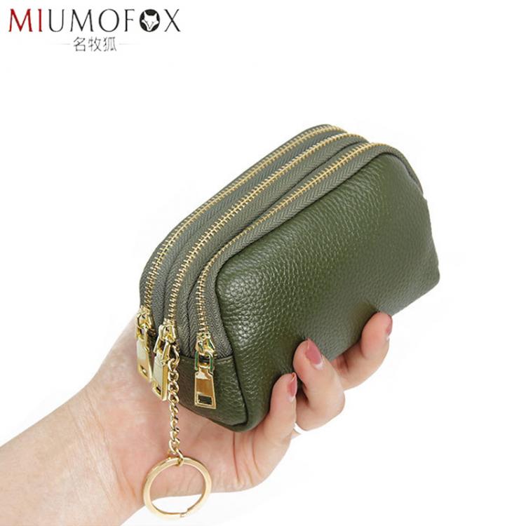 all in one place אביזרי גברים Genuine Leather Women Card Coin Key Holder Change Pouch Purse Mini Pocket Zipper Popular Small Money Bag Wallet High-capacity