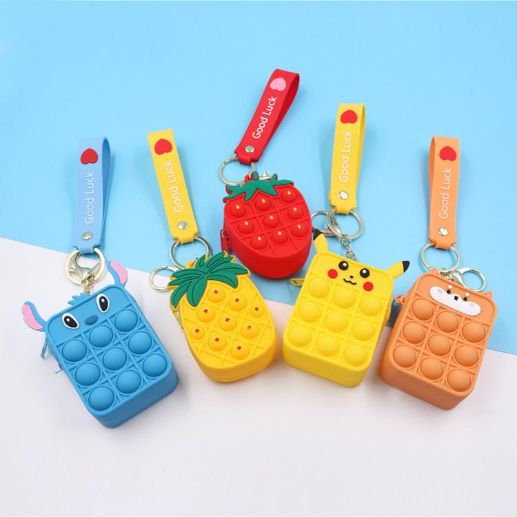 all in one place אביזרי גברים Rodent Pioneer Coin Purse Keychain Decompression Silicone Coin Purse Cartoon Doll Bubble Music Key Pendant