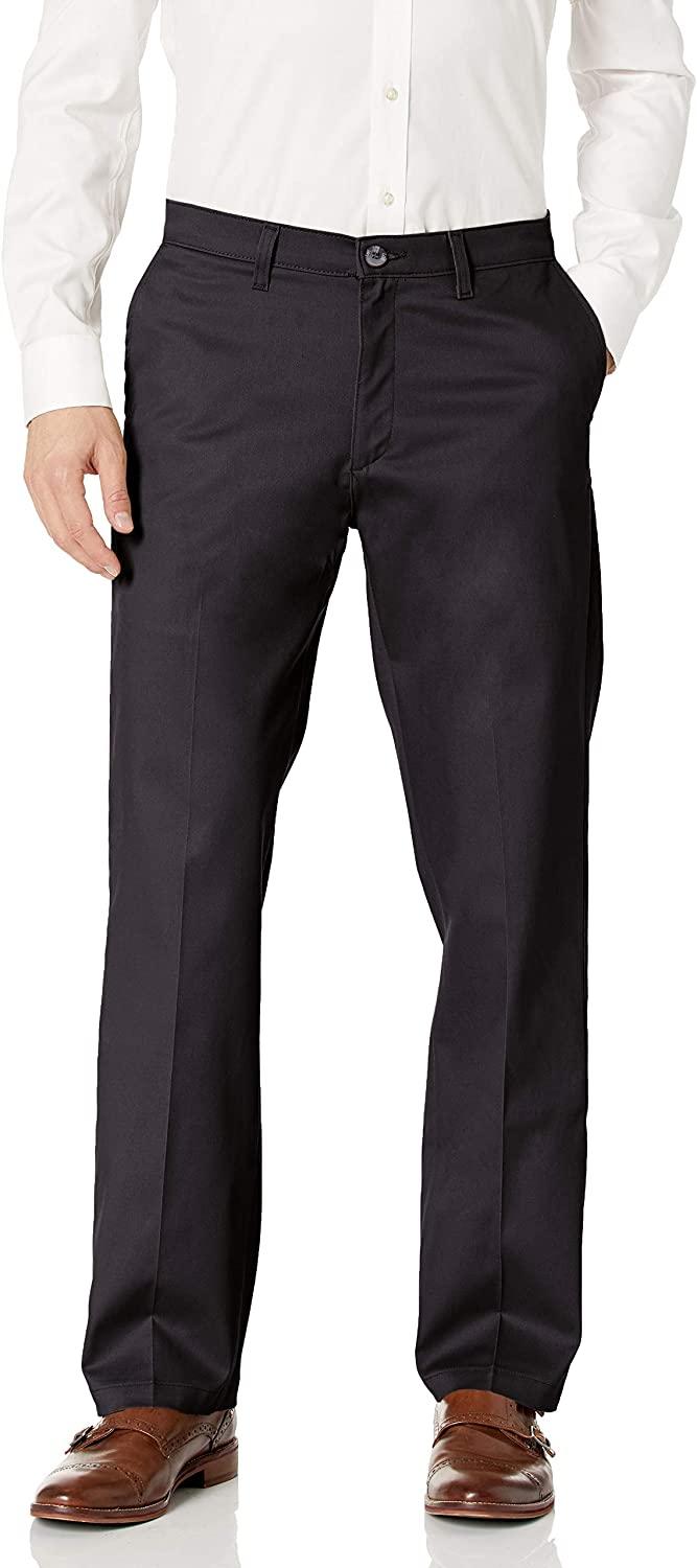 all in one place בגדי גברים LEE Men's Total Freedom Stretch Relaxed Fit Flat Front Pant