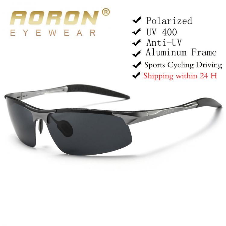 all in one place אביזרי גברים AORON Driving Polarized Sunglasses Men Aluminum Magnesium Frame Sport Sun Glasses Driver Retro Goggles Sunglass UV400 Anti-Glare