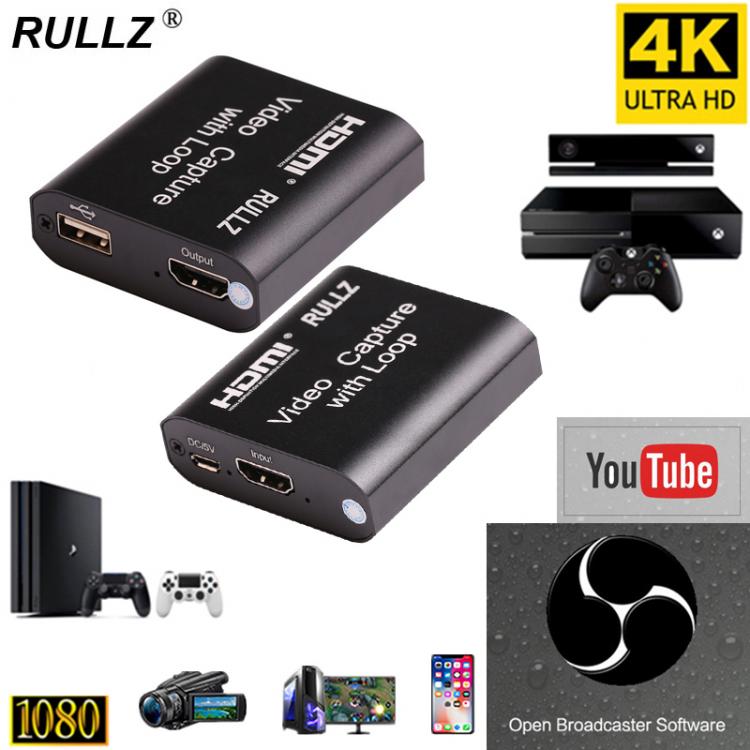 all in one place חומרה HD 1080P 4K HDMI Video Capture Card HDMI To USB 2.0 3.0 Placa De Captura Board Game Record Live Streaming Broadcast TV HDMI Loop