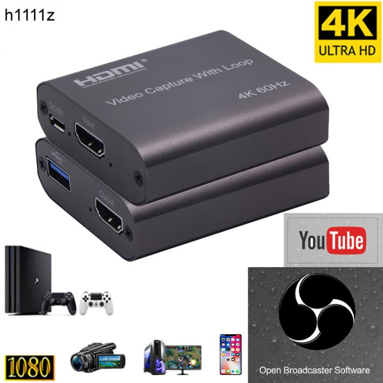 all in one place חומרה HDMI Video Capture Card HD 1080P 4K 60Hz HDMI To USB 3.0 Video Capture Board Game Record Live Streaming Broadcast Local Loop Out