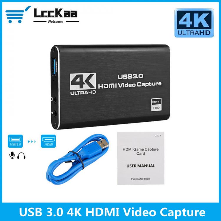 all in one place חומרה LccKaa Video Capture Card for Live Streaming 1080P 4K USB3.0 HDMI Video Capture Card Switch Game for PS4 Xbox Recording Box