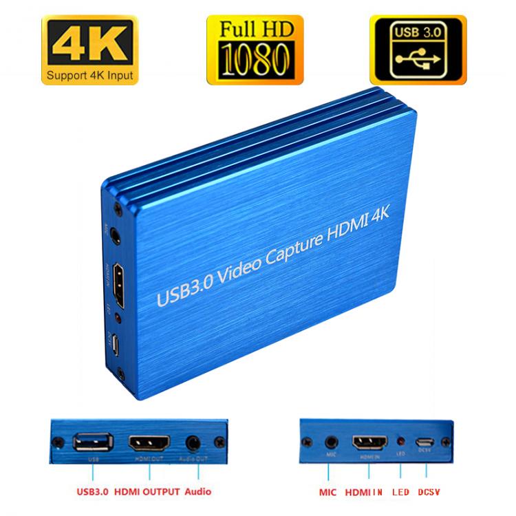 all in one place חומרה 4K@60Hz HD USB3.0 HDMI-compatible Video Capture 1080P HDMI to USB Video Capture Card Dongle For OBS Capturing Game Capture Card