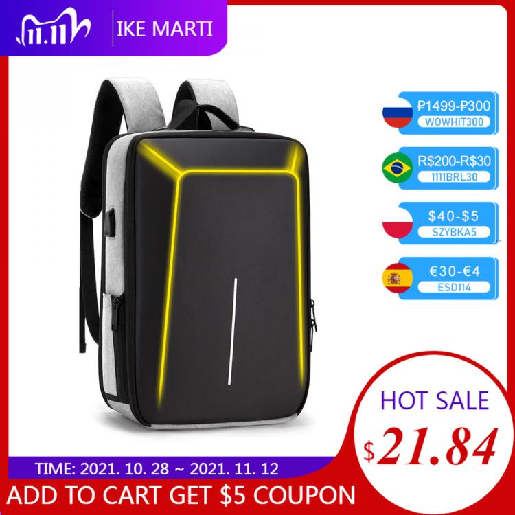 all in one place אביזרי גברים IKE MARTI Multifunctional Anti Theft Backpack Men 15.6 Inch Laptop Backpack Notebook USB Travel Bag Rucksack School Bag For Male