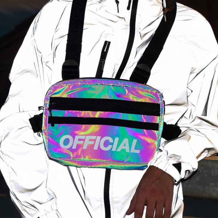 all in one place אביזרי גברים Trendy Reflective Chest Bag Man HipHop Tactical Chest Utility Bags Streetwear Women Party Light Reflection Chest Rig Pouch G172
