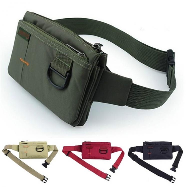 all in one place אביזרי גברים Men Women Nylon 4 Pockets Waterproof Waist Packs Fashion Male Wear Resistant Black Fanny Pack Messenger Shoulder Bag