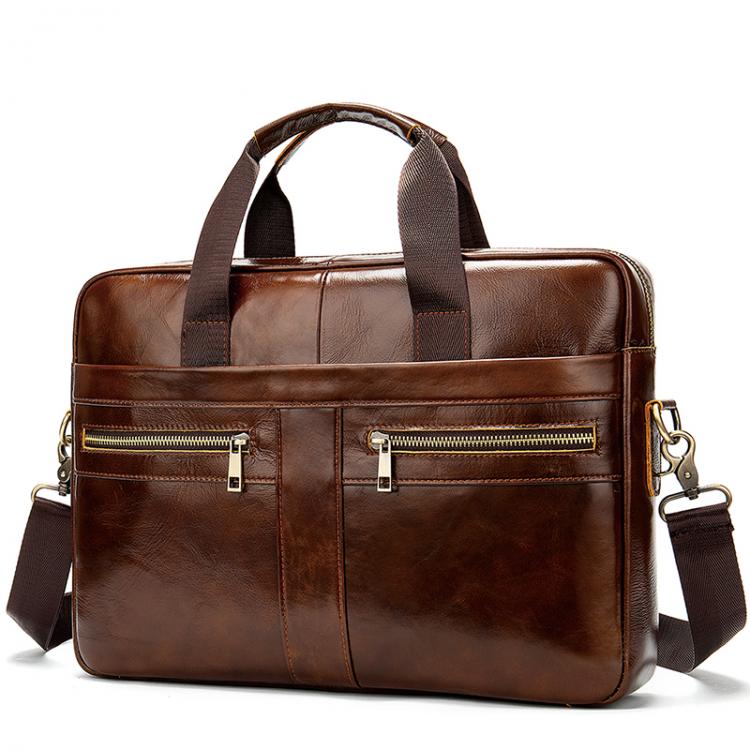 all in one place אביזרי גברים Men's Briefcase Genuine Leather Male man Laptop bag Soft Natural Leather Handbags Cowhide leather Shoulder bag for Business m