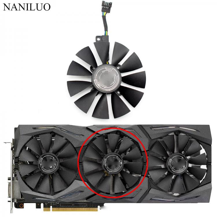 all in one place חומרה 87MM T129215SM 5Pin 0.25A Cooler Fan For ASUS ROG Strix GTX 1080 Ti 1070 1060 RX 480 580 Graphics Card fan GTX1080Ti fan