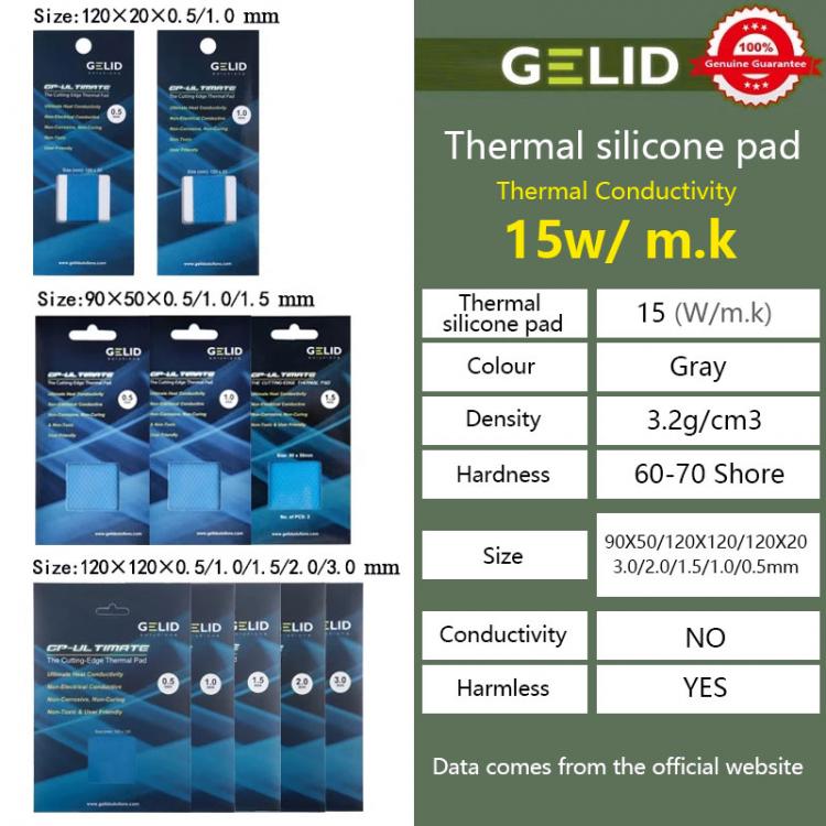 all in one place חומרה Gelid GP-Ultimate 15W/mK High-Performance Thermal Pad CPU/GPU Graphics Card Thermal Pad Motherboard THERMAL PAD Multi-Size