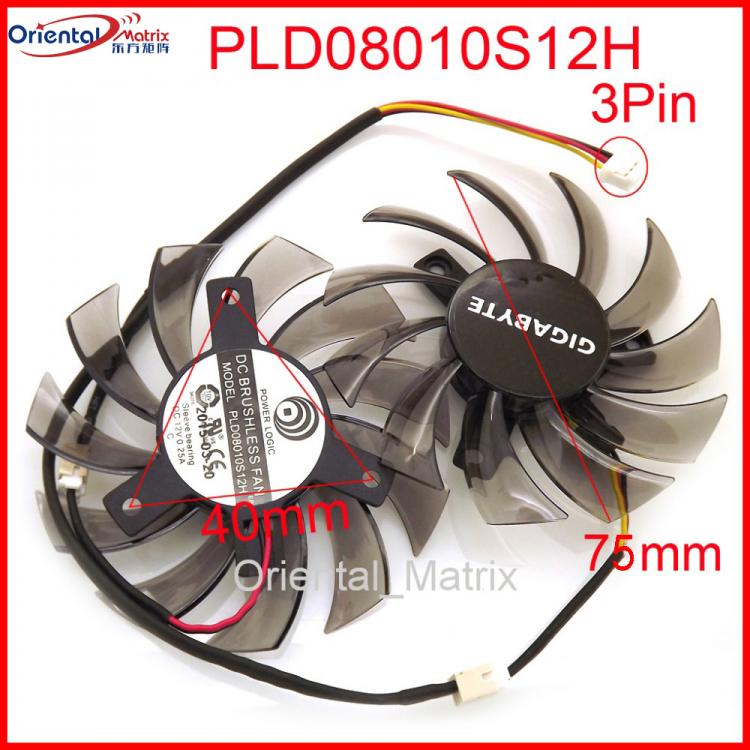 all in one place חומרה T128010SM PLD08010S12H 75mm Fan For GIGABYTE Graphics Card Cooler Cooling Fan