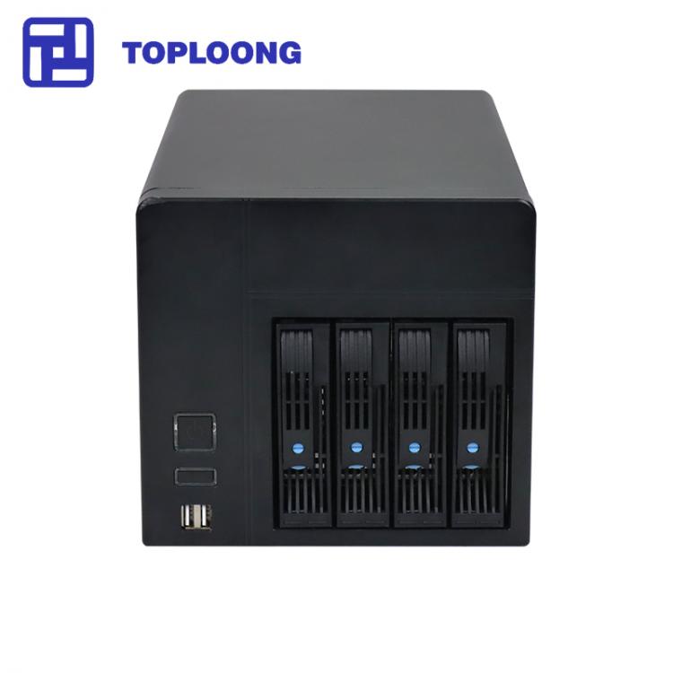all in one place חומרה home storage hot-swap NAS Storage Server chassis  IPFS Miner 4 drive bays 6GB sata backplane support mini-itx motherboard black