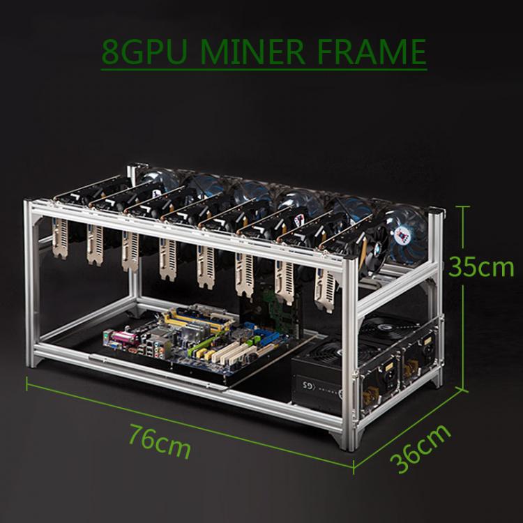all in one place חומרה BTC Miner Case Server Rack 8 GPU Aluminum Stackable Mining Rig Open Air Frame For Ethereum Mining ETH ETC Bitcon XMR Chassis