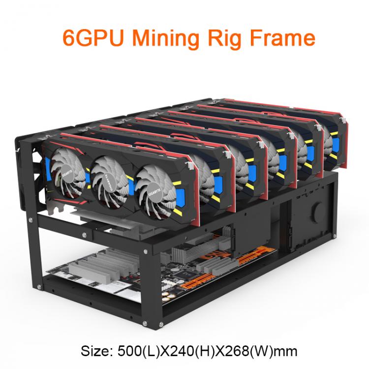all in one place חומרה Steel Open Air Miner Case Mining Rig Frame 6gpu For TH/ETC/ZCash Rack Only