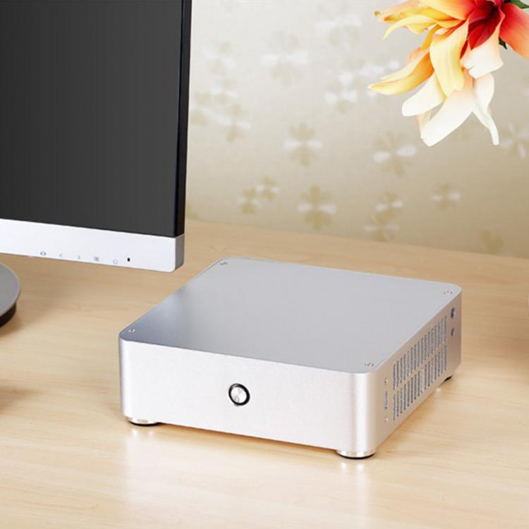 all in one place חומרה E-H60 Horizontal Aluminum Alloy HTPC Chassis Gaming Home Mini ITX Cooling Office Practical Slim Computer Case Audio Durable