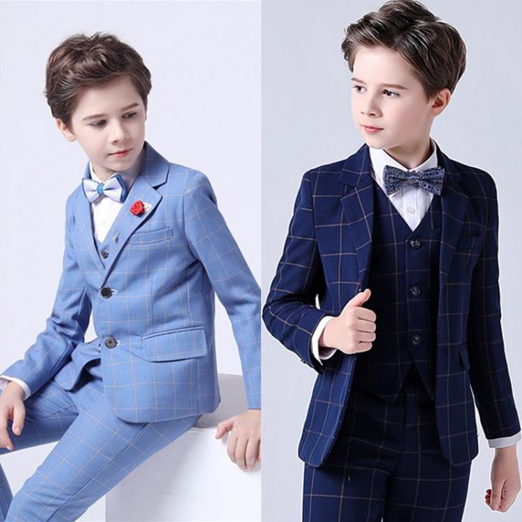 all in one place ילדים ותינוקות Spring Top Quality Big Boys Wedding Plaid Suits Teenager Kids Formal Tuxedo Dress Children Blazer Party Performance Costume,H152