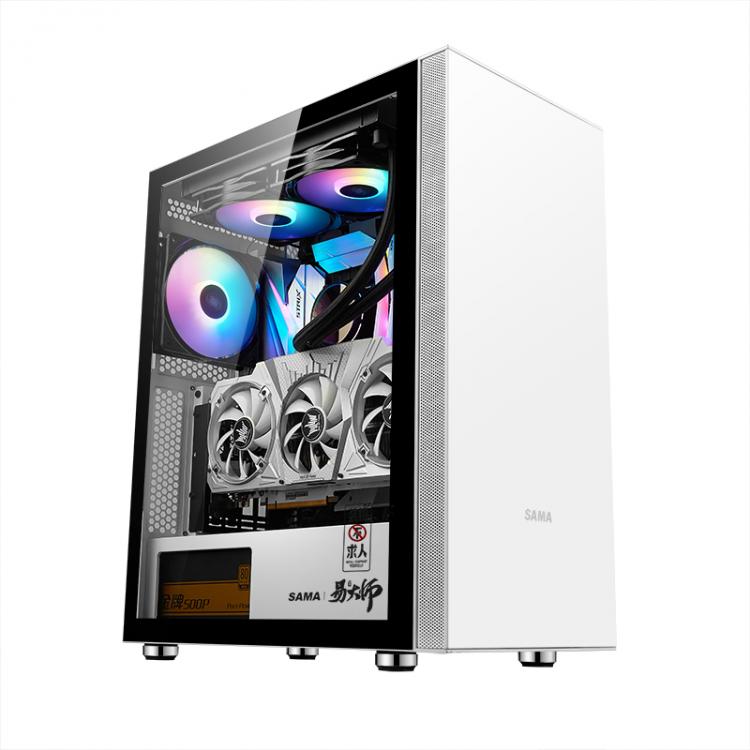 all in one place חומרה SAMA E02 ATX Computer Case Gaming PC Chassis for / Tempered Glass Mid Tower ATX PC Case