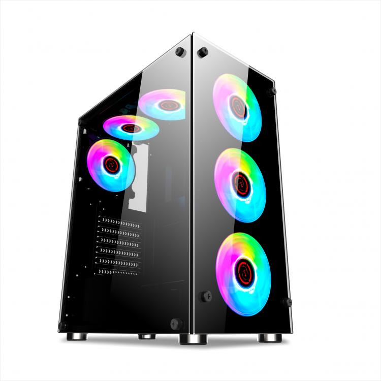 all in one place חומרה China Factory Direct Selling Panzer Evo RGB Black ATX Full Tower RGB LED Gaming Case with Remote