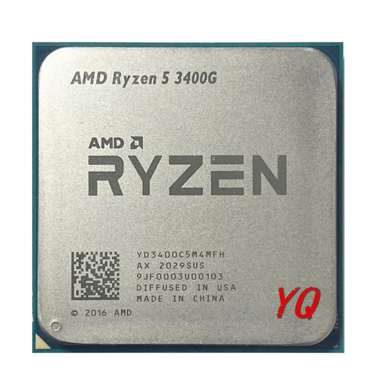 all in one place חומרה R5 3400G AMD Ryzen 5 3400G R5-3400G 3.7 GHz Quad-Core Eight-Thread 65W CPU Processor YD3400C5M4MFH Socket AM4