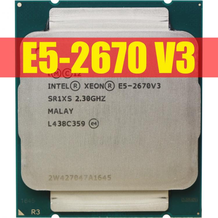 all in one place חומרה Intel Xeon CPU official version E5-2670V3 SR1XS X99 2.30GHZ 30M 12-CORES E5 2670 E5-2670 V3 LGA2011-3 processor E5 2670V3 CPU