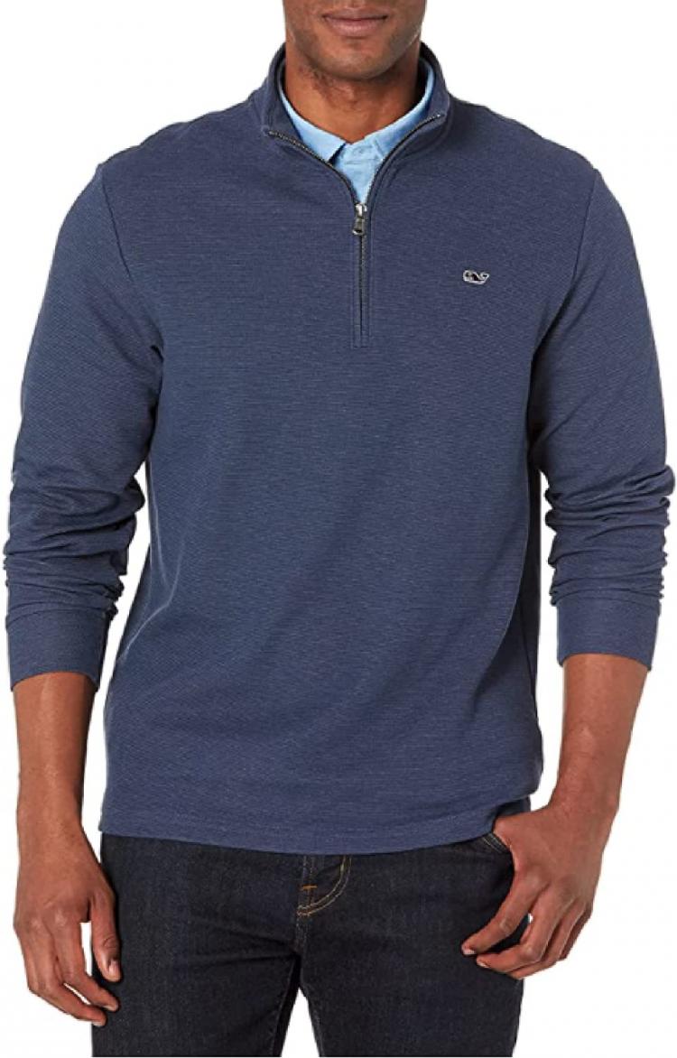 all in one place בגדי גברים vineyard vines Men's Saltwater 1/4-zip Pullover Sweater