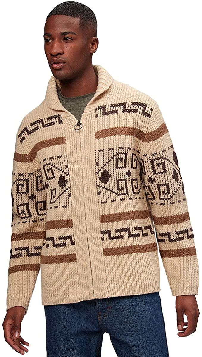 all in one place בגדי גברים Pendleton Men's Original Westerley Sweater Tan/Brown X-Large