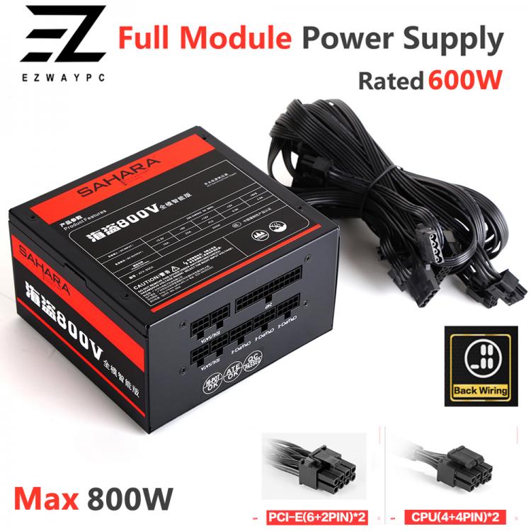 all in one place חומרה PC Gaming Power Supply Full Module SAHARA PSU Rated 600W Max 800W 24PIN 12V ATX Computer Bitcoin Miner  ETH Coin Mining Ethereum