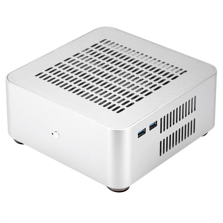 all in one place חומרה L80S Computer Cases Aluminum Chassis Desktop Mainframe with Usb 3.0 Port Hollow for Game Chassis Diy Mini Pc Itx Case Silver