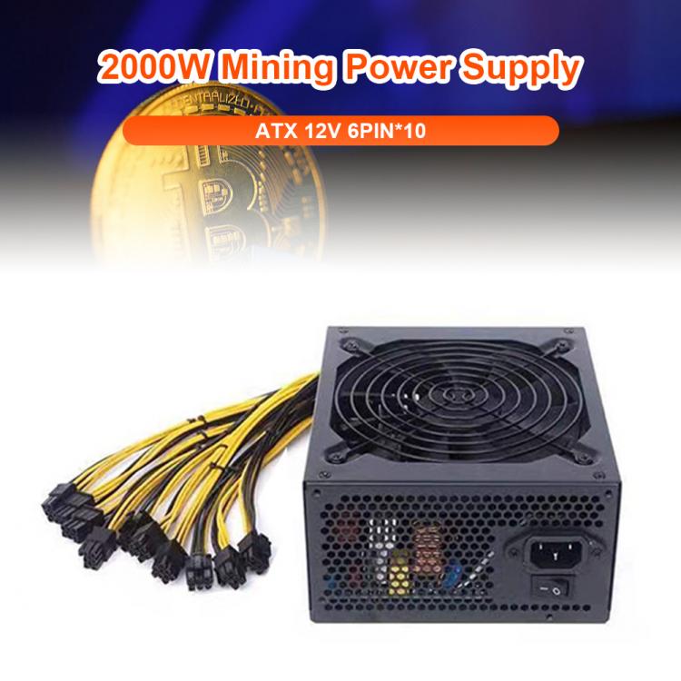 all in one place חומרה 2000W ATX 12V 2.31 Silent Mining Machine Power Supply Support 10x 6 Pin Graphics Cards Bitcoin Miner Power Supply