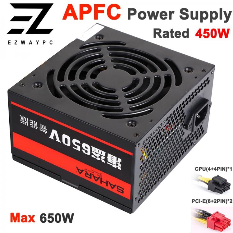 all in one place חומרה SAHARA PC Power Supply for Bitcoin Miner Rated 450W Server PSU Ethereum MAX 650W ATX Computer Source Bitcoin 24PIN Coin Mining