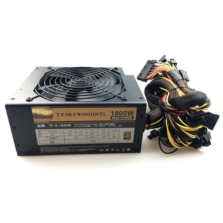 all in one place חומרה free ship Computer Mining Power 1800W psu PC Power Supply 12V 24PIN 8PIN for Miner High quality Power supply For BTC ETC ZEC