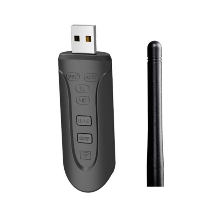 all in one place ציוד היקפי CSR8675 AptX HD/LL USB Bluetooth 5.0 Adapter for PC 3.5mm AUX Wireless Audio Transmitter for TV Desktop Laptop Two Link