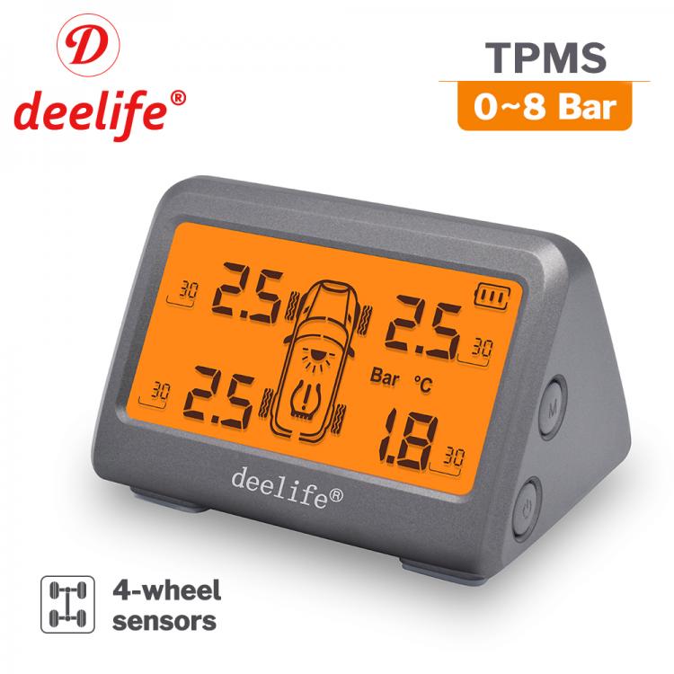 all in one place אלקטרוניקה Deelife Solar TPMS Sensor Car Tire Pressure Monitoring System for 4 Wheel Tyre TMPS