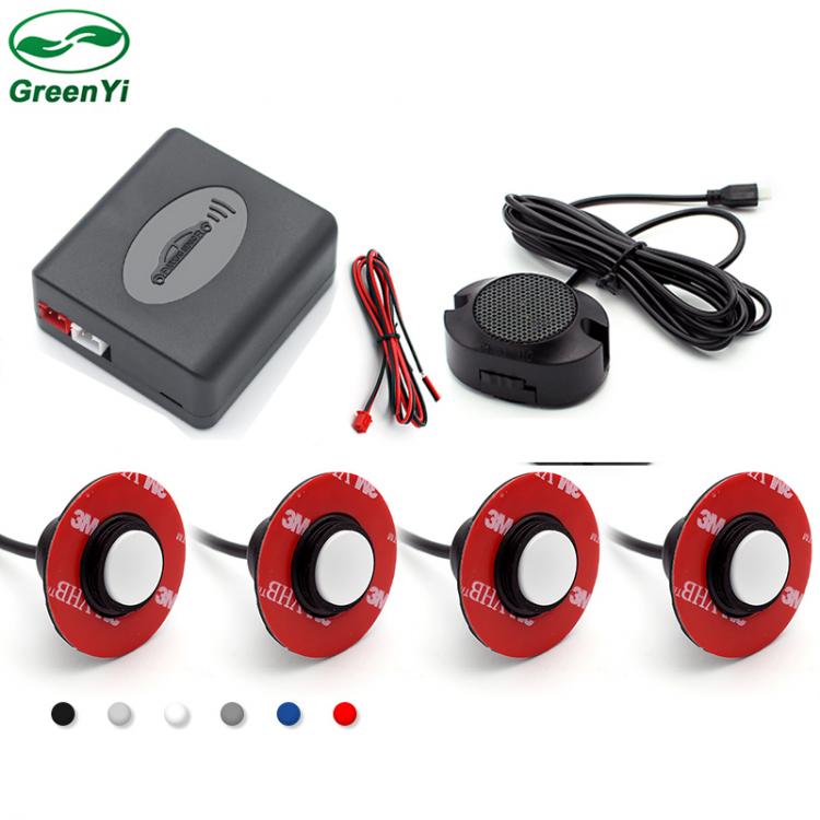 all in one place אלקטרוניקה Original 13mm Flat Sensors Adjustable Depth 16mm Car Parking Sensor Assistance Backup Radar Buzzer System For Rear Front Bumper