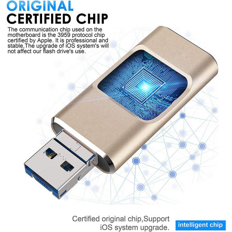 all in one place ציוד היקפי 4 in 1 OTG USB Flash Drive 128GB 64GB 32GB USB 3.0 Pendrive For iPhone/IOS/Type-C/Android/PC/Mac Multi-function Pen Drive