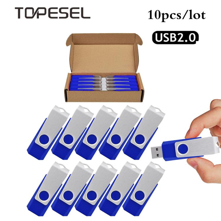 all in one place ציוד היקפי TOPESEL 10 Pack 1GB 2GB 4GB 8GB 16GB 64GB 128GB USB Flash Drives Memory Stick USB 2.0 Thumb Drives