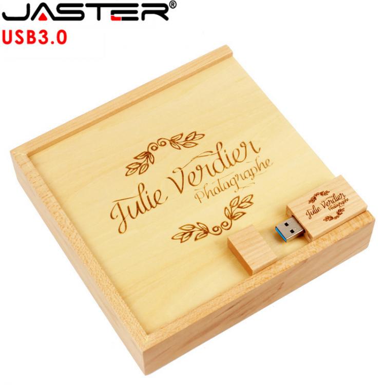 all in one place ציוד היקפי JASTER USB 3.0 wood Photo Album+box Flash Drive Pendrive 64GB 16GB 4GB 8GB Photography Wedding Gift Free Custom Logo170*170*35mm