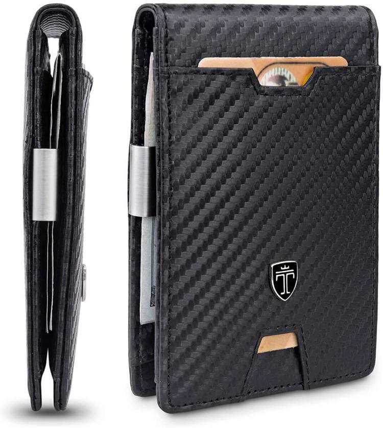 all in one place אביזרי גברים TRAVANDO Mens Slim Wallet with Money Clip AUSTIN RFID Blocking Bifold Credit Card Holder for Men with Gift Box